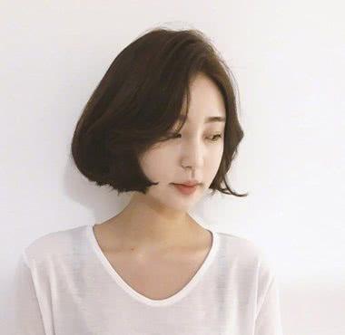 脸长烫什么短发好看图片大全